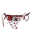 Dolce & Gabbana White Floral Print Swimsuit Bikini Bottom Swimwear