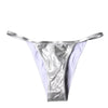 Dolce & Gabbana Silver Polyester Beachwear Bikini Bottom Swimwear