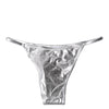 Dolce & Gabbana Silver Polyester Beachwear Bikini Bottom Swimwear