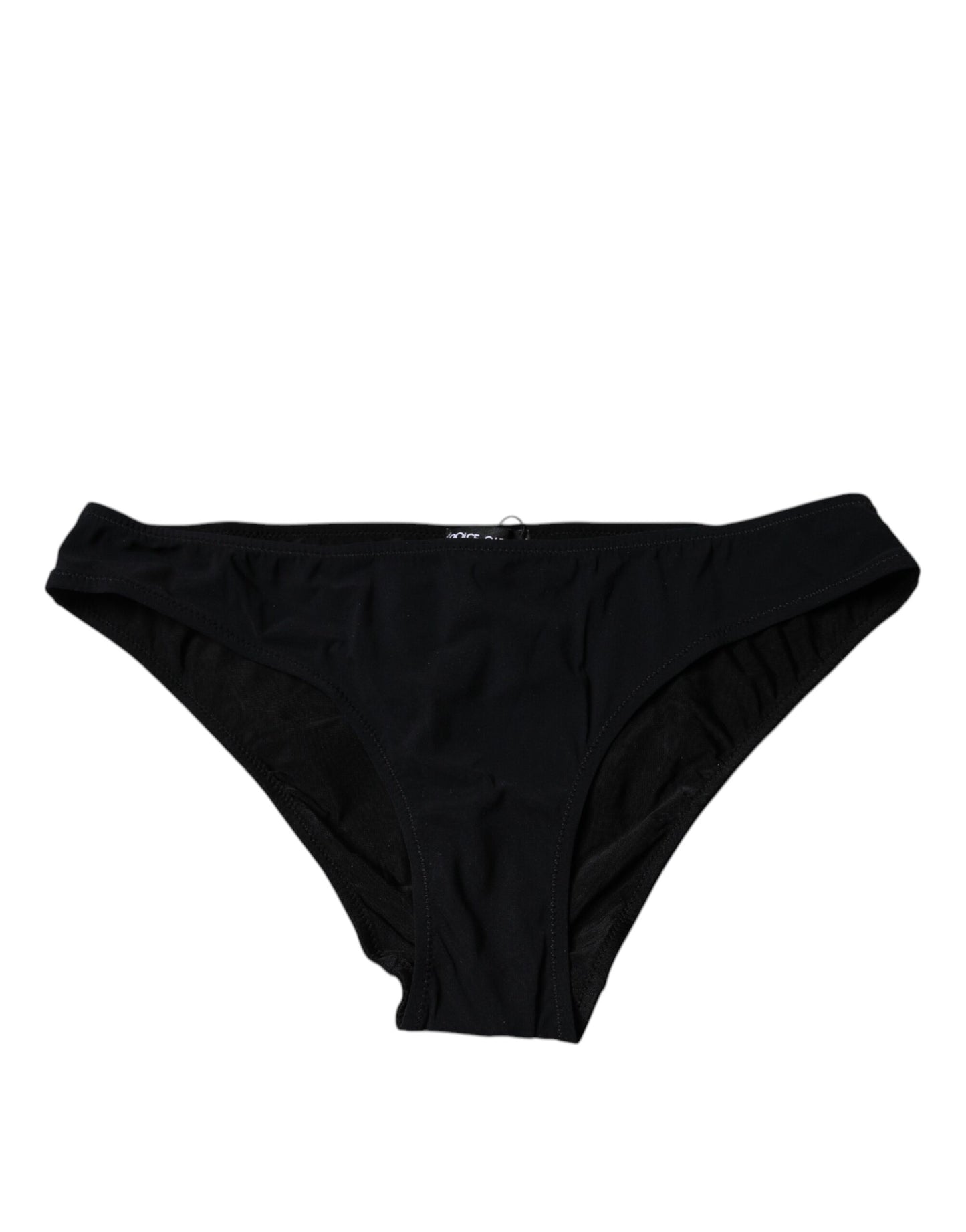 Dolce &amp; Gabbana – Schwarze Nylon-Stretch-Höschen mit mittlerer Taille