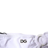 Dolce & Gabbana White Nylon Beachwear Bikini Bottom Swimwear