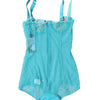 Dolce &amp; Gabbana Blauer Tüll-Balconette-BH-Body-Unterwäsche
