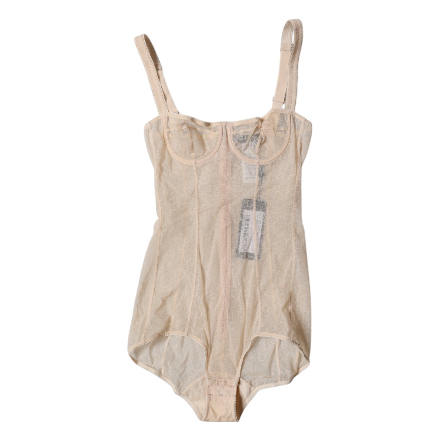Dolce &amp; Gabbana Beige Tüll Balconette BH Body Unterwäsche