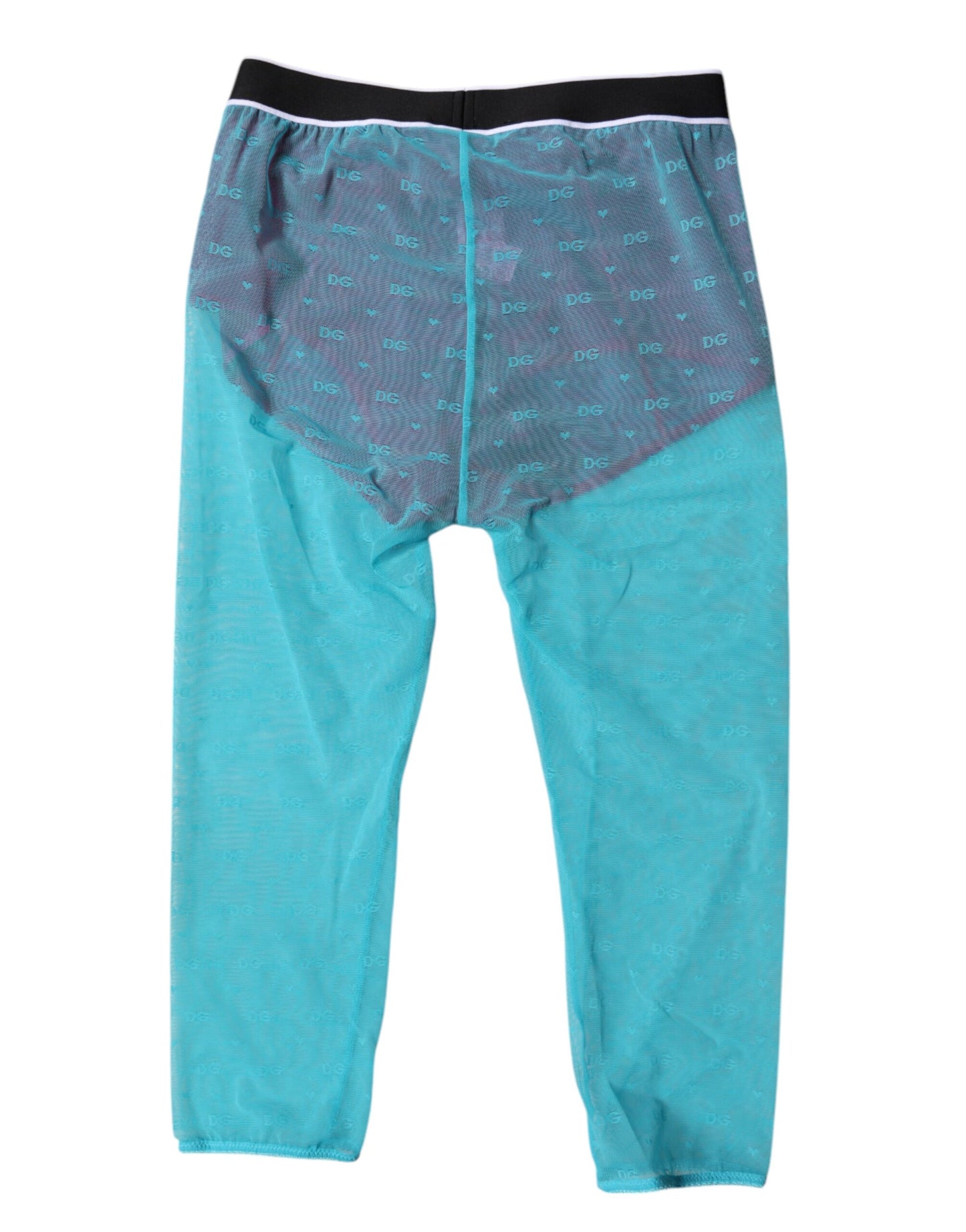 Dolce &amp; Gabbana – Kurze Unterwäsche mit Logo in Blau-Fuchsia