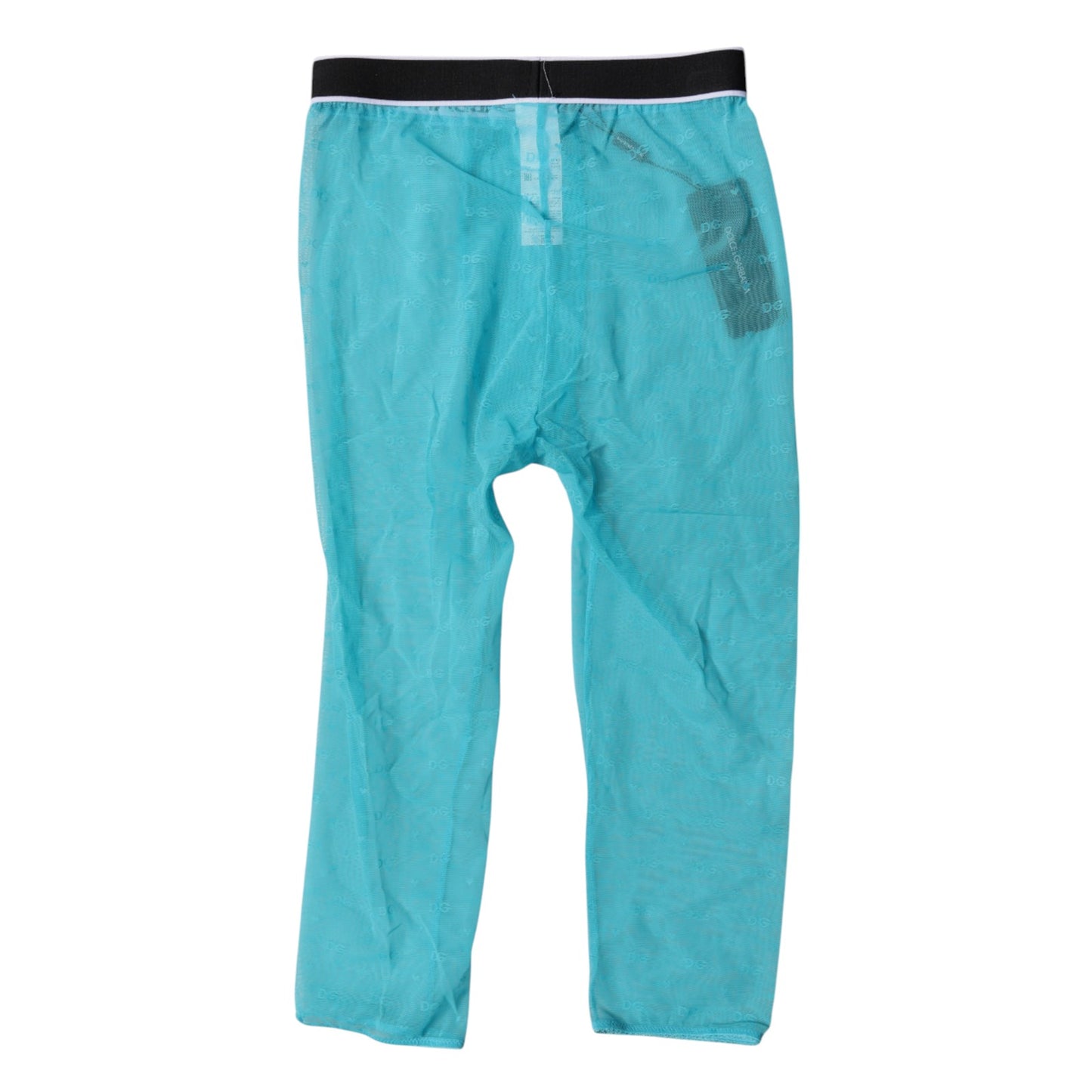 Dolce &amp; Gabbana – Hellblaue Nylon-Shorts mit DG-Logo