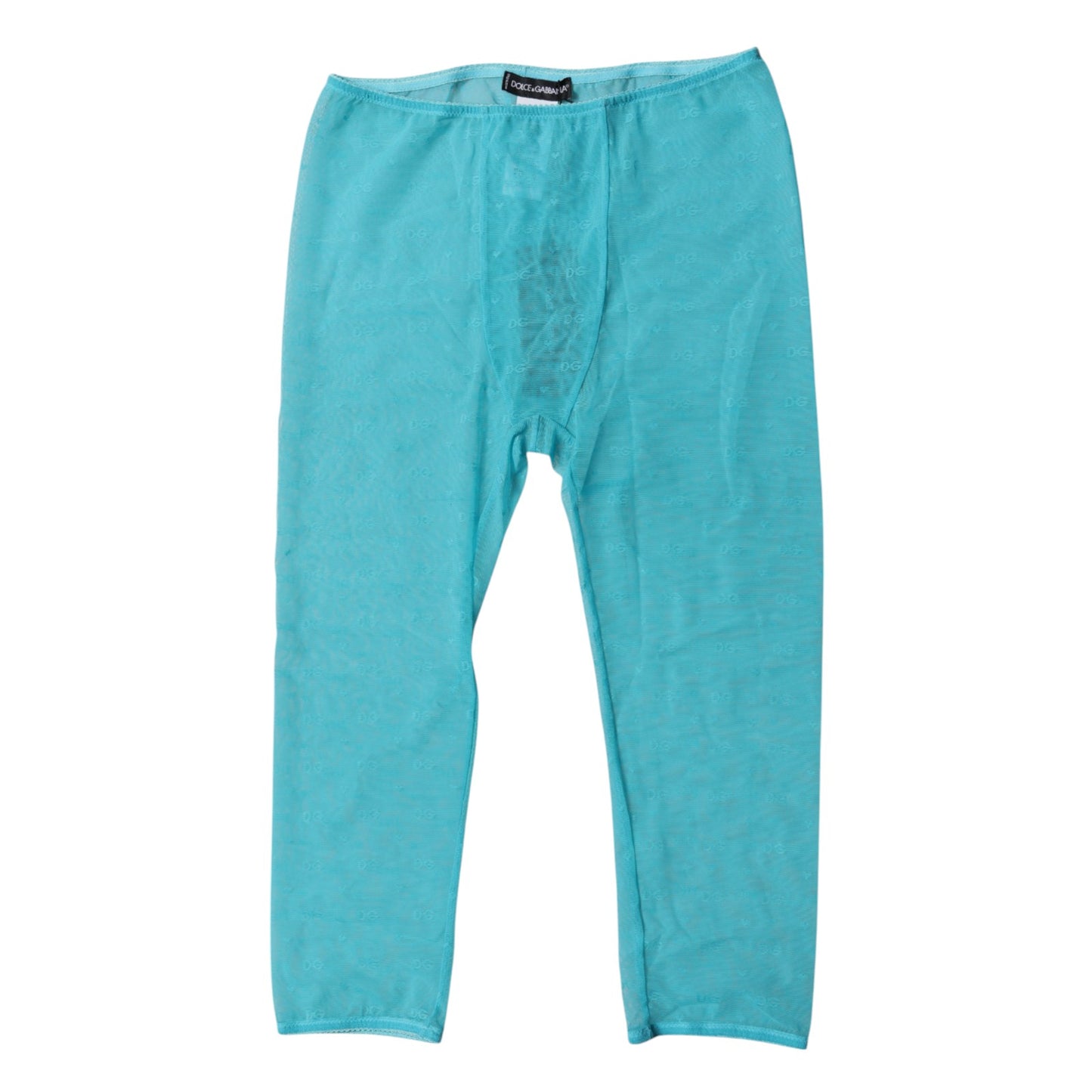 Dolce &amp; Gabbana – Kurze, enge Unterwäsche aus Spitze mit blauem Logo