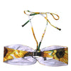 Dolce & Gabbana Multicolor Floral Halter Beachwear Bikini Top Swimwear