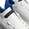 Dolce & Gabbana White Blue Leather Logo Low Top Sneakers Shoes