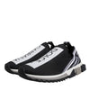 Dolce & Gabbana Black White Slip On Sorrento Sneakers Shoes