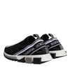 Dolce & Gabbana Black White Slip On Sorrento Sneakers Shoes