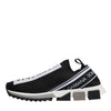 Dolce & Gabbana Black White Slip On Sorrento Sneakers Shoes