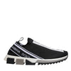 Dolce & Gabbana Black White Slip On Sorrento Sneakers Shoes