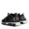 Dolce & Gabbana Black Mesh Sorrento Trekking Sneakers Shoes
