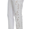Dolce & Gabbana White Floral Cutout Dress Sicily Pants