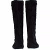 Dolce & Gabbana Black Xiangao Lamb Fur Leather Boots Shoes