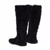 Dolce & Gabbana Black Xiangao Lamb Fur Leather Boots Shoes