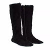 Dolce & Gabbana Black Xiangao Lamb Fur Leather Boots Shoes