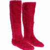 Dolce & Gabbana Pink Lamb Fur Leather Flat Boots Shoes