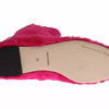 Dolce & Gabbana Pink Lamb Fur Leather Flat Boots Shoes