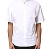 Dolce & Gabbana White Cotton Button Down Casual Men Polo Shirt