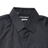 Dolce & Gabbana Dark Blue GOLD Cotton Long Sleeves Dress Shirt