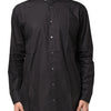 Dolce & Gabbana Black Cotton Button Down Men Casual Shirt