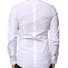 Dolce & Gabbana White GOLD Cotton Long Sleeves Dress Shirt