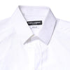 Dolce & Gabbana White GOLD Cotton Long Sleeves Dress Shirt