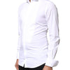 Dolce & Gabbana White GOLD Cotton Poplin Bib Formal Men Dress Shirt