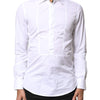 Dolce & Gabbana White Cotton Long Sleeves Formal Dress Shirt