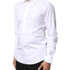 Dolce & Gabbana White Cotton Long Sleeves Formal Dress Shirt