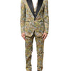 Dolce & Gabbana Multicolor Camouflage SICILIA 3 Piece Suit
