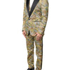 Dolce & Gabbana Multicolor Camouflage SICILIA 3 Piece Suit