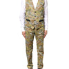 Dolce & Gabbana Multicolor Camouflage SICILIA 3 Piece Suit