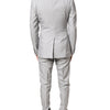 Dolce & Gabbana Light Gray Wool GOLD 2 Piece Formal Suit