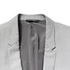 Dolce & Gabbana Light Gray Wool GOLD 2 Piece Formal Suit