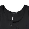Dolce & Gabbana Black Cotton Rip Style Sleeveless Men Tank T-shirt