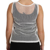 Dolce & Gabbana White Net  Transparent Sleeveless Tank Top