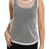 Dolce & Gabbana White Net  Transparent Sleeveless Tank Top