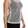 Dolce & Gabbana White Net  Transparent Sleeveless Tank Top