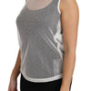 Dolce & Gabbana White Net  Transparent Sleeveless Tank Top
