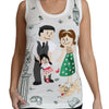Dolce & Gabbana White Cotton #dgfamily Sleeveless Shirt Tank Top