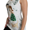 Dolce & Gabbana White Cotton #dgfamily Sleeveless Shirt Tank Top