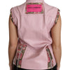 Dolce & Gabbana Pink Zippered Lamb Sleeveless Vest Leather Jacket