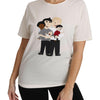 Dolce &amp; Gabbana Weißes Seidenstretch-T-Shirt #dgfamily