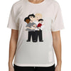 Dolce &amp; Gabbana Weißes Seidenstretch-T-Shirt #dgfamily