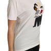 Dolce &amp; Gabbana Weißes Seidenstretch-T-Shirt #dgfamily
