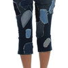 Dolce & Gabbana Stretch Blue Patchwork Jeans Shorts