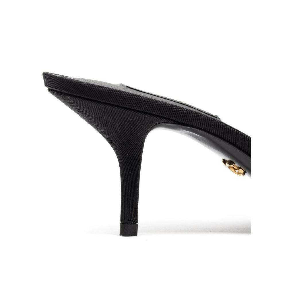 Dolce &amp; Gabbana Schwarze Baumwoll-Mules