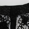 Dolce & Gabbana Black Crystal Sequined Mini Shorts